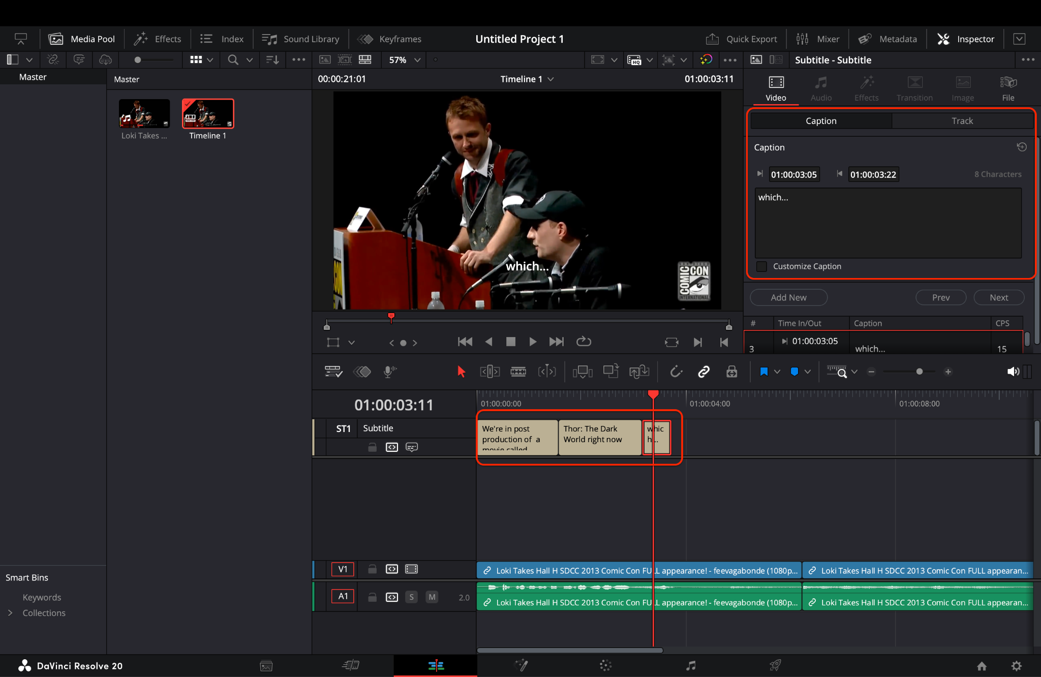 enter the subtitle text